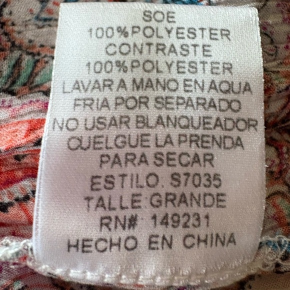 Floral Multicolor Women's Boho Tunic - Picture 6 of 7